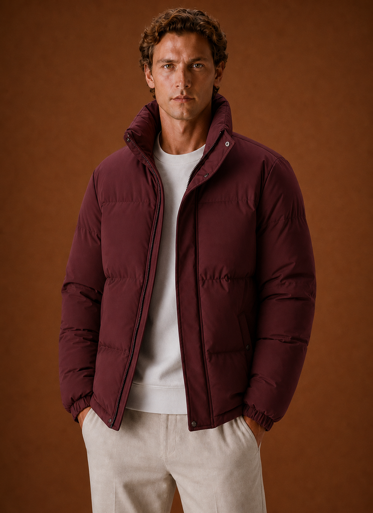 Piumino Oversize da Uomo Trapuntato Invernale — foto 5