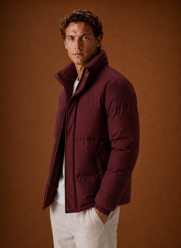 Piumino Oversize da Uomo Trapuntato Invernale — foto 6