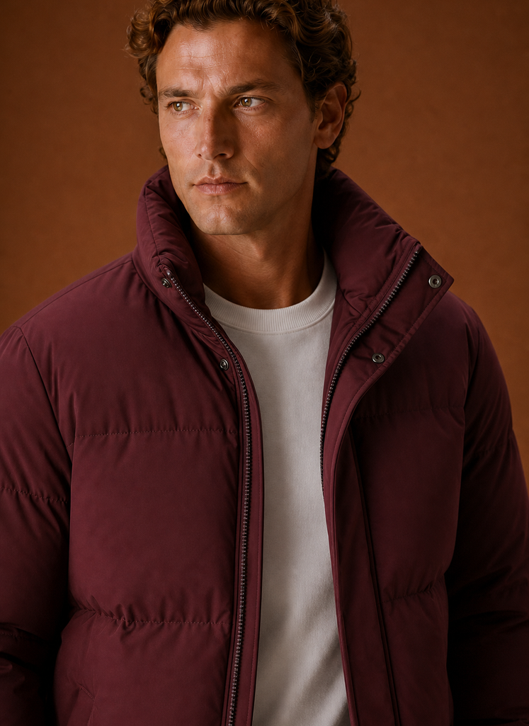 Piumino Oversize da Uomo Trapuntato Invernale — foto 8