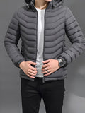Piumino da Uomo con Cappuccio e Zip Intera