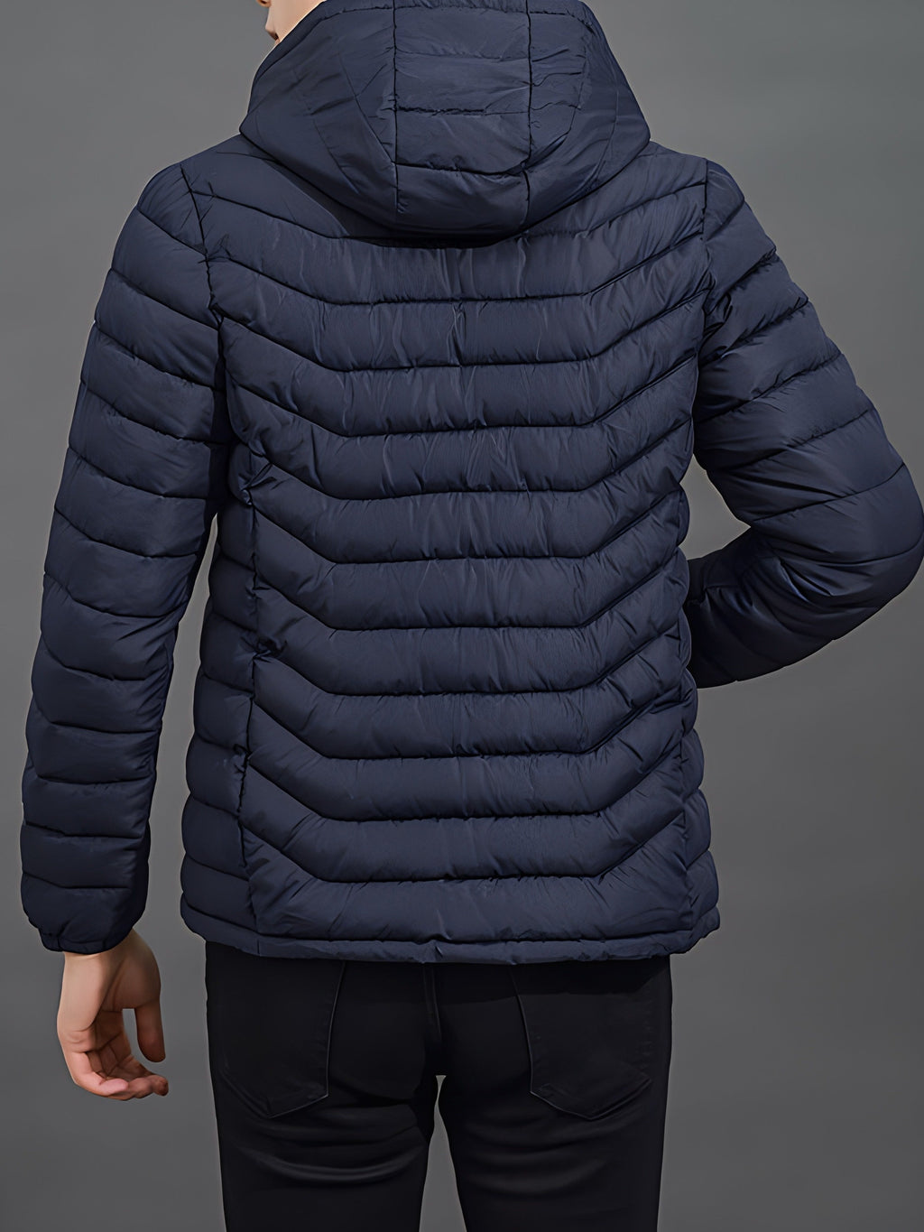 Piumino da Uomo con Cappuccio e Zip Intera — foto 7
