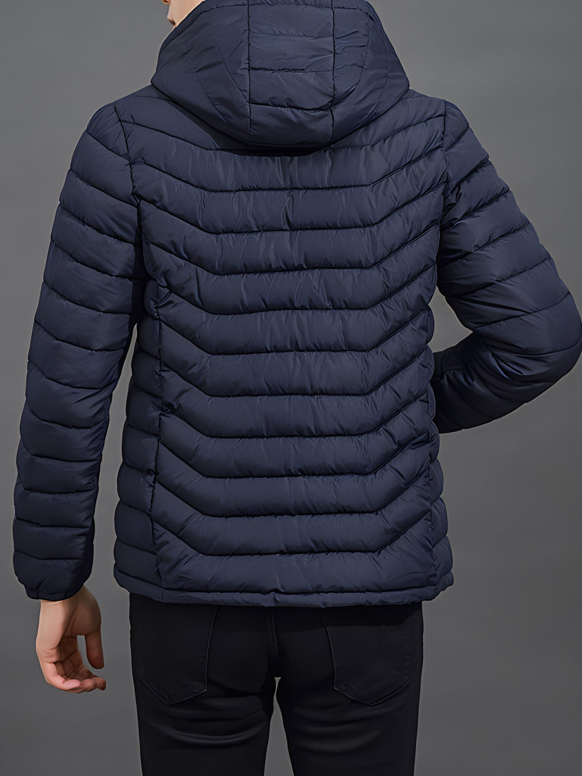 Piumino da Uomo con Cappuccio e Zip Intera — foto 7