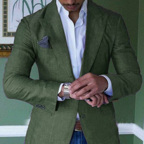 Blazer da Uomo a Quadri con Revers a Lancia — foto 5