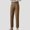 Pantaloni Slim da Uomo con Pinces Eleganti