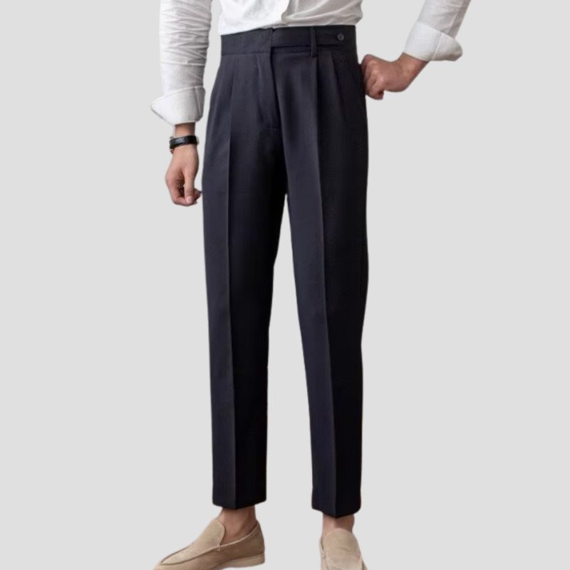Pantaloni Slim da Uomo con Pinces Eleganti — foto 2