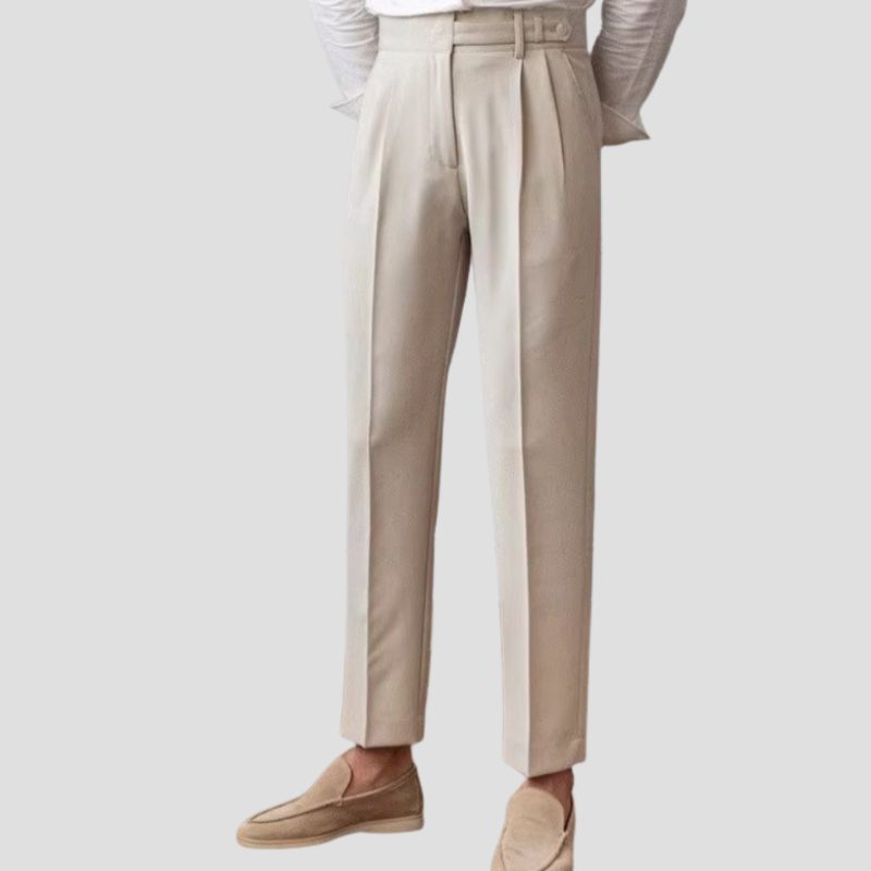 Pantaloni Slim da Uomo con Pinces Eleganti — foto 3