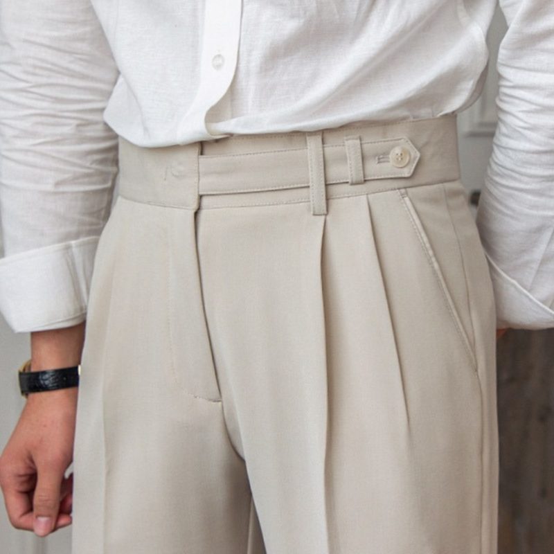 Pantaloni Slim da Uomo con Pinces Eleganti — foto 7