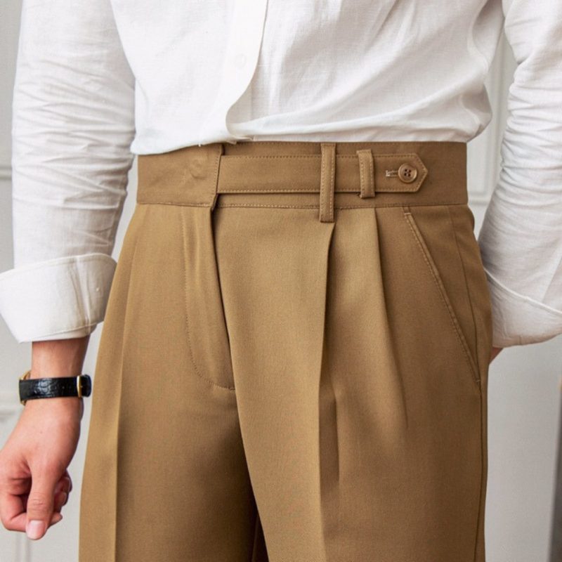 Pantaloni Slim da Uomo con Pinces Eleganti — foto 8