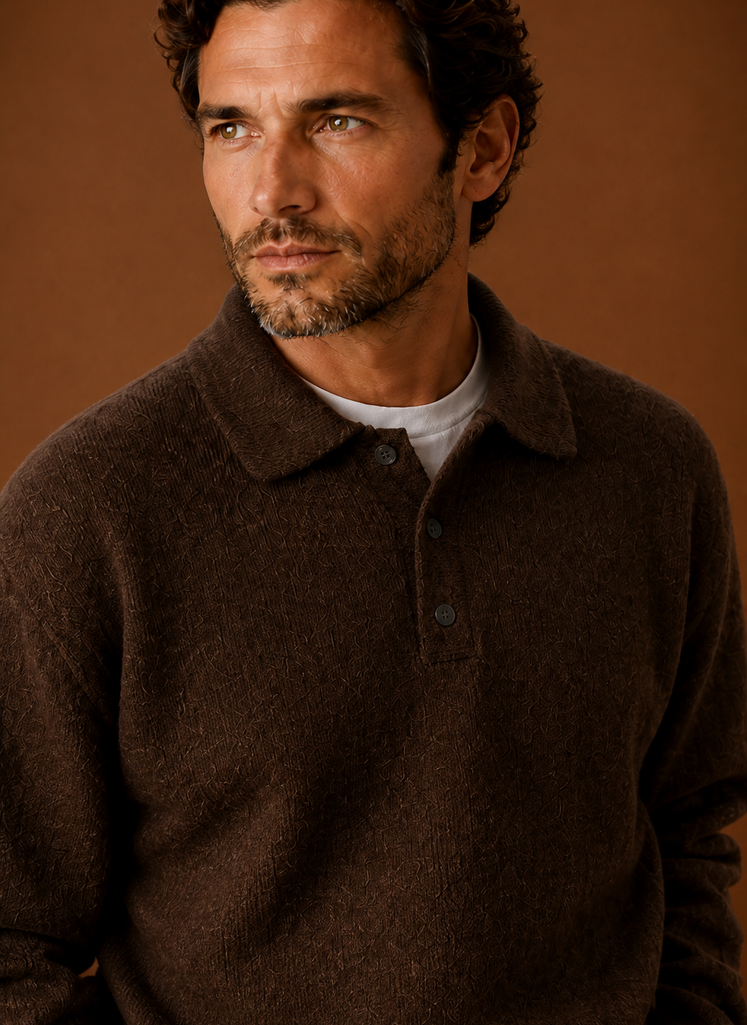 Polo in Maglia da Uomo a Maniche Lunghe — foto 12