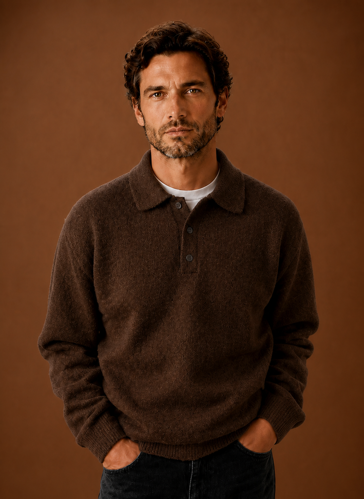 Polo in Maglia da Uomo a Maniche Lunghe — foto 9