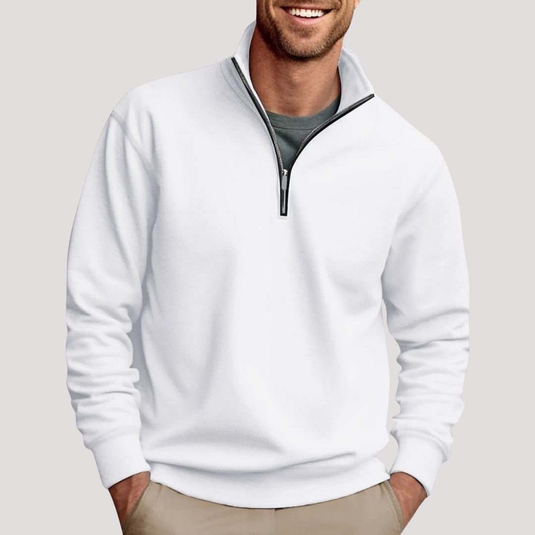 Felpa da Uomo con Mezza Zip Versatile