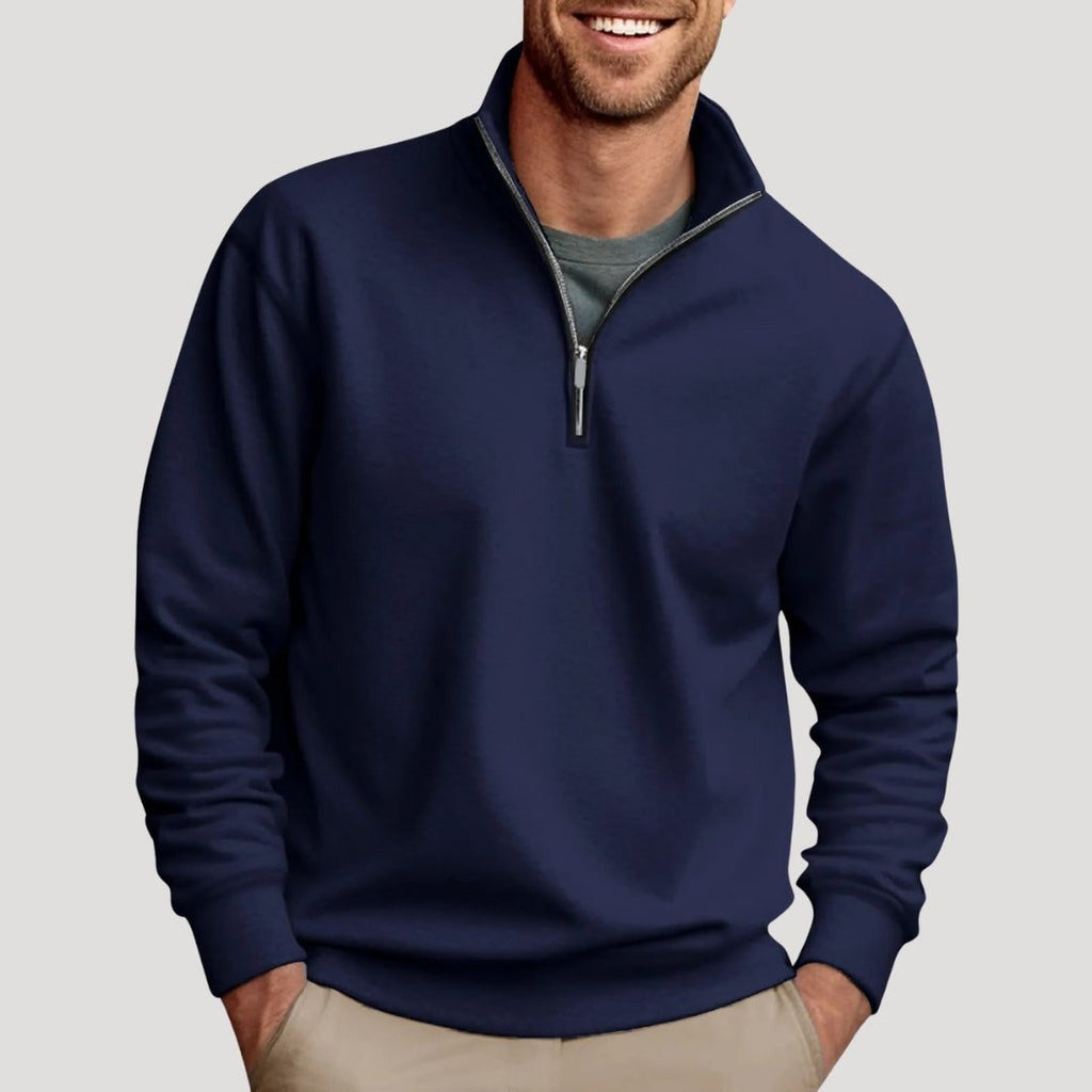 Felpa da Uomo con Mezza Zip Versatile — foto 3