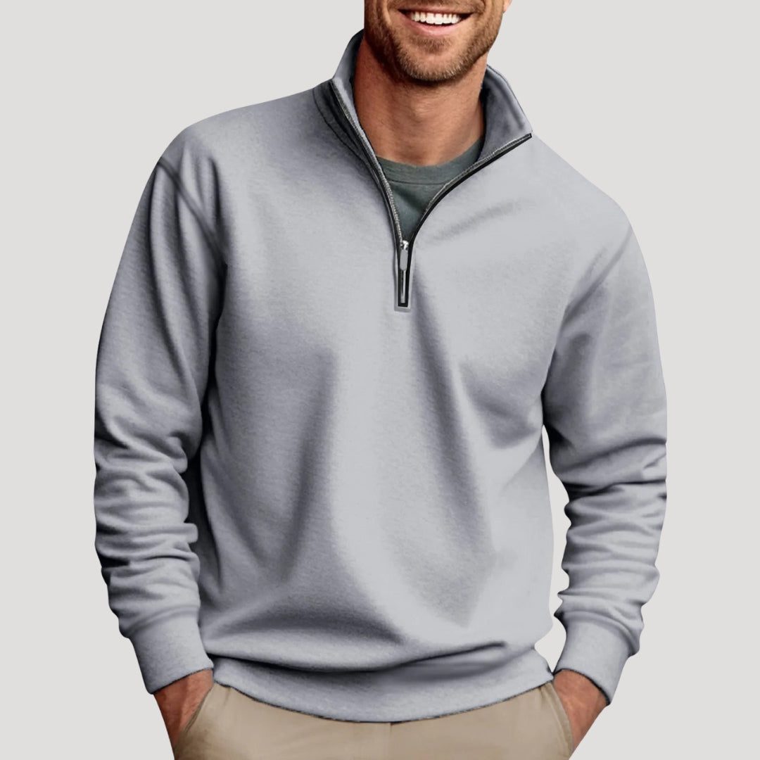 Felpa da Uomo con Mezza Zip Versatile — foto 4