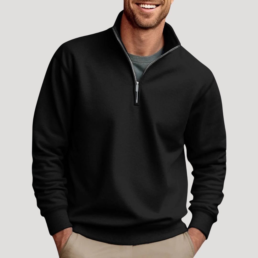 Felpa da Uomo con Mezza Zip Versatile — foto 5