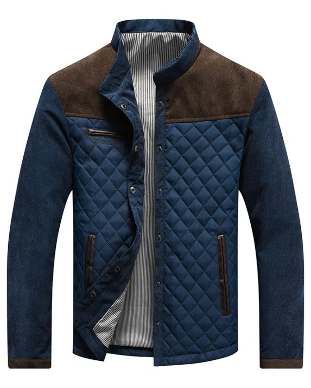 Giacca da Uomo Trapuntata Color Block — foto 2