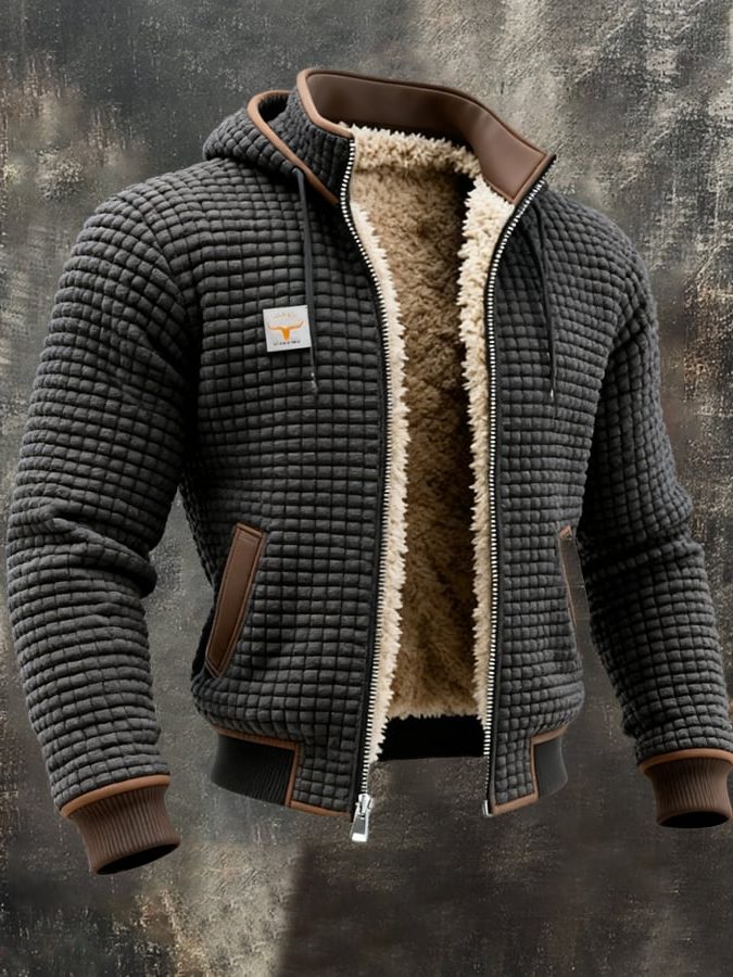 Giacca Trapuntata da Uomo con Fodera Sherpa