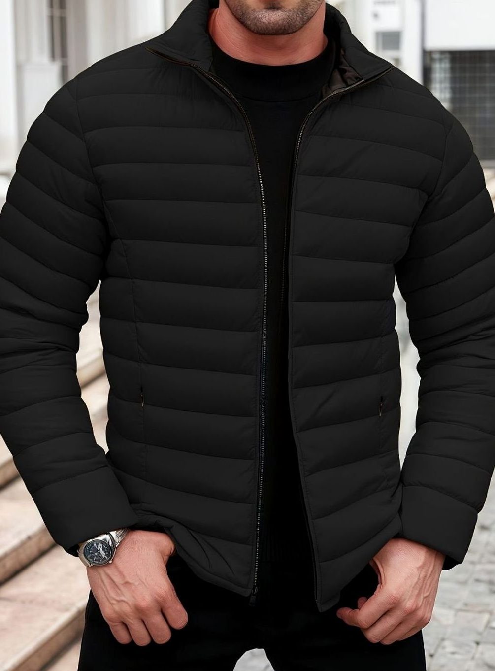 Piumino Trapuntato da Uomo con Zip Intera — foto 11