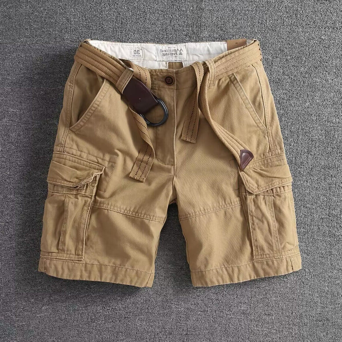 Pantaloncini Cargo da Uomo con Cintura Inclusa — foto 2