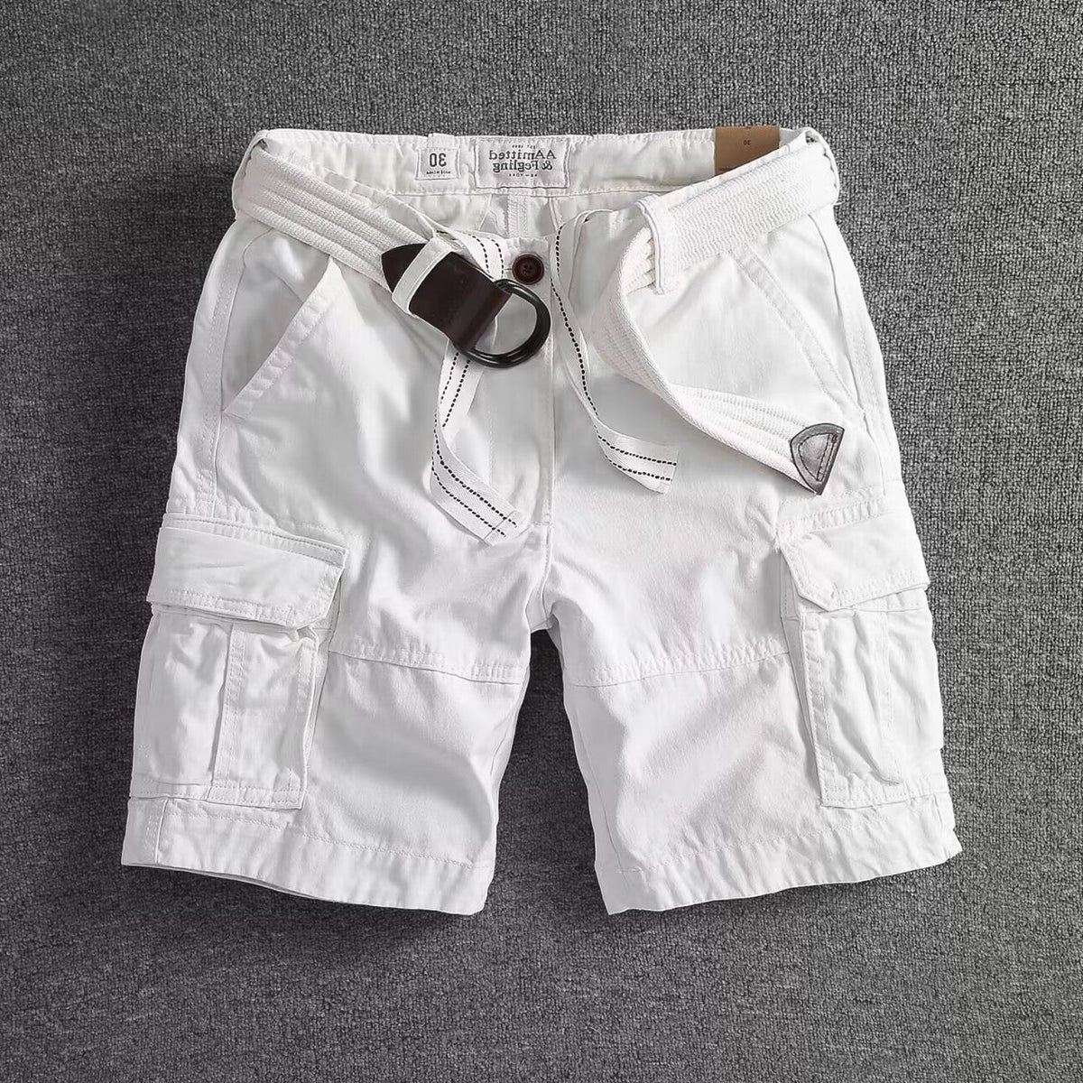 Pantaloncini Cargo da Uomo con Cintura Inclusa — foto 3