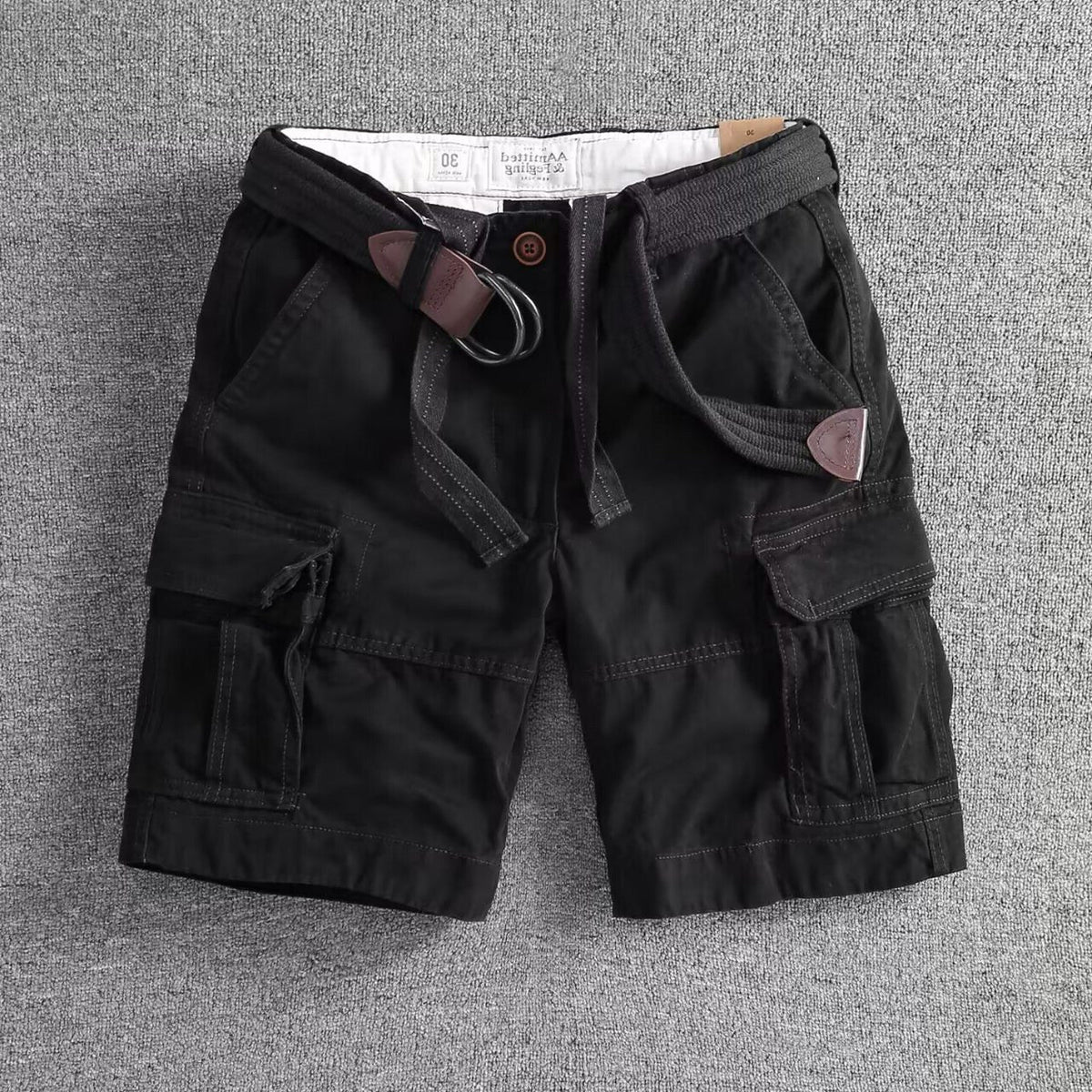 Pantaloncini Cargo da Uomo con Cintura Inclusa — foto 4