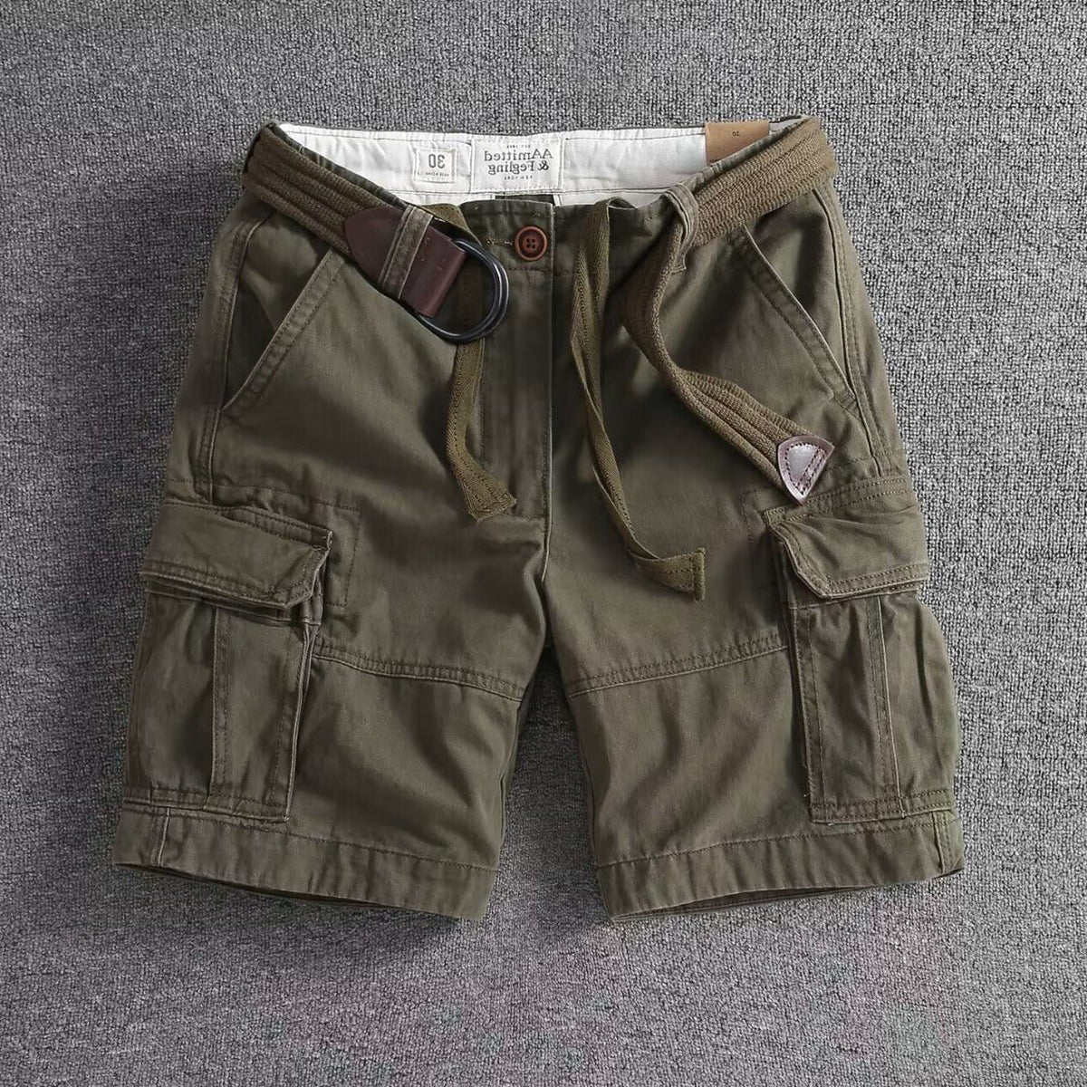 Pantaloncini Cargo da Uomo con Cintura Inclusa — foto 5