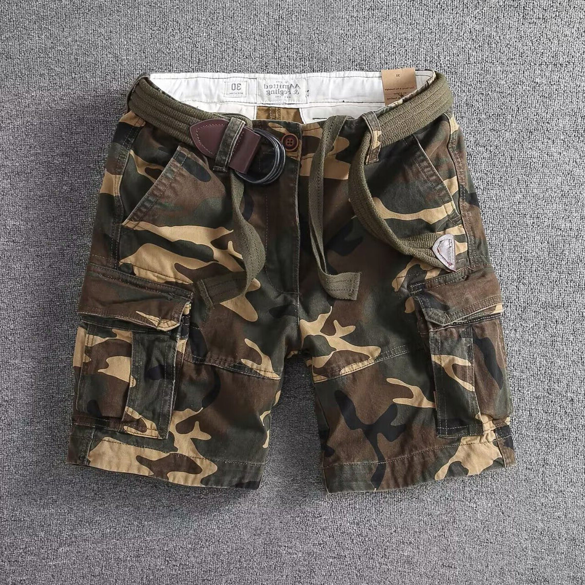Pantaloncini Cargo da Uomo con Cintura Inclusa — foto 6