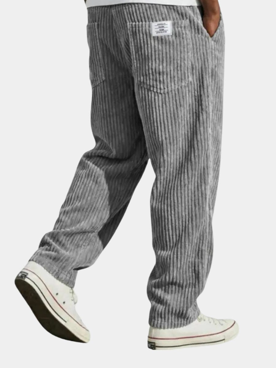 Pantaloni a Coste da Uomo a Gamba Dritta