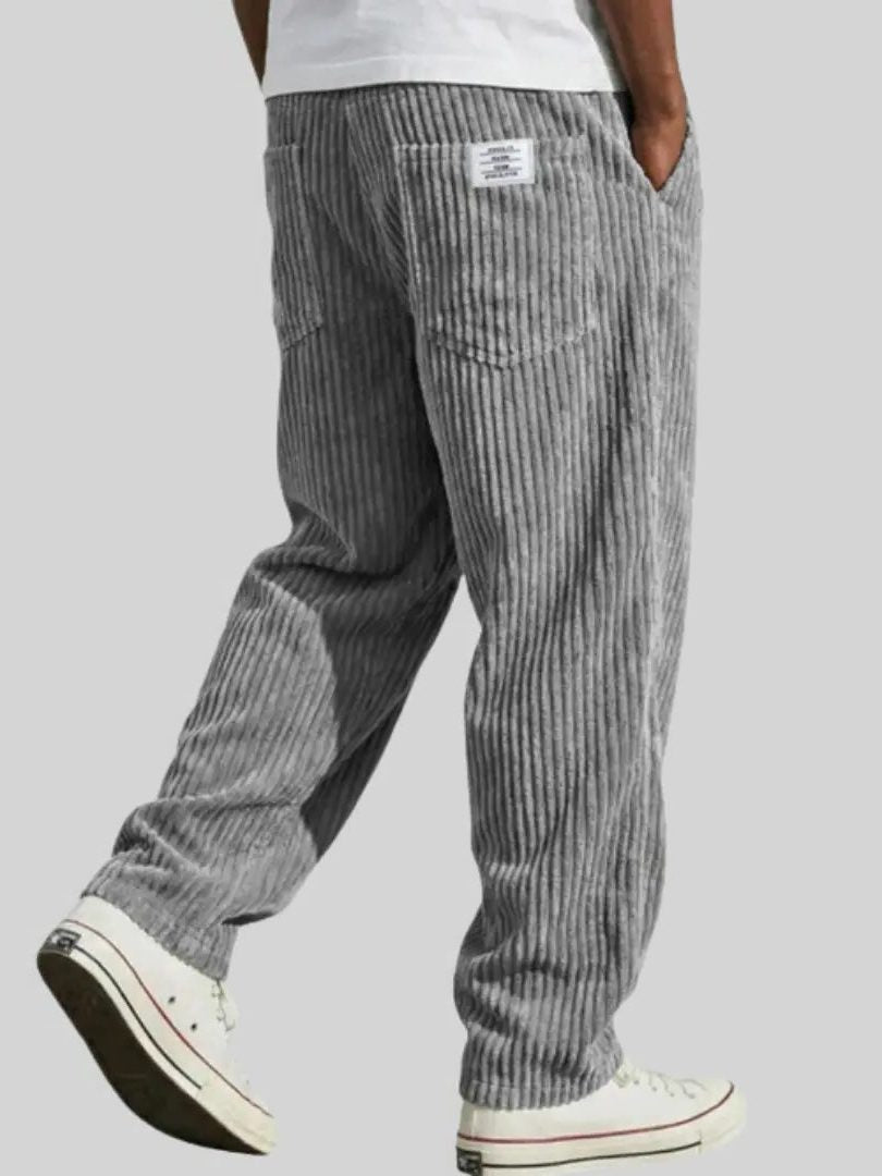 Pantaloni a Coste da Uomo a Gamba Dritta — foto 2