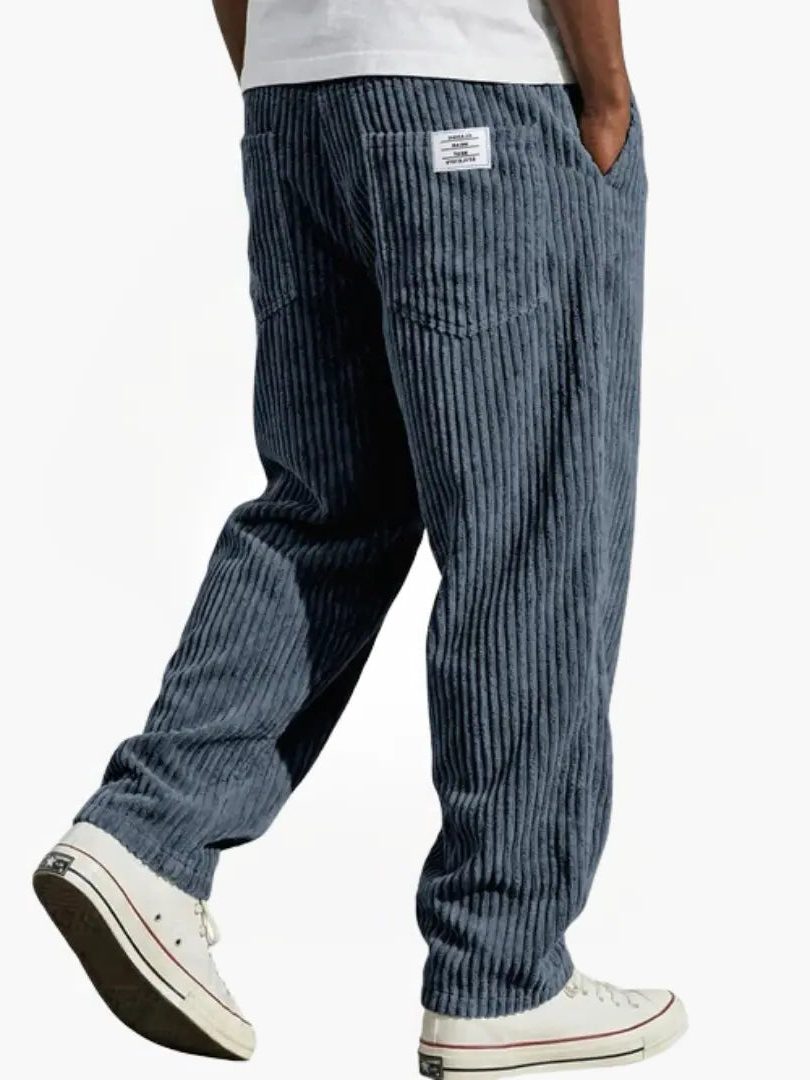 Pantaloni a Coste da Uomo a Gamba Dritta — foto 3