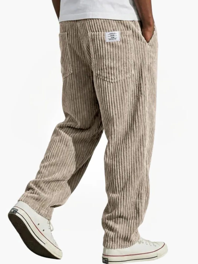 Pantaloni a Coste da Uomo a Gamba Dritta — foto 4