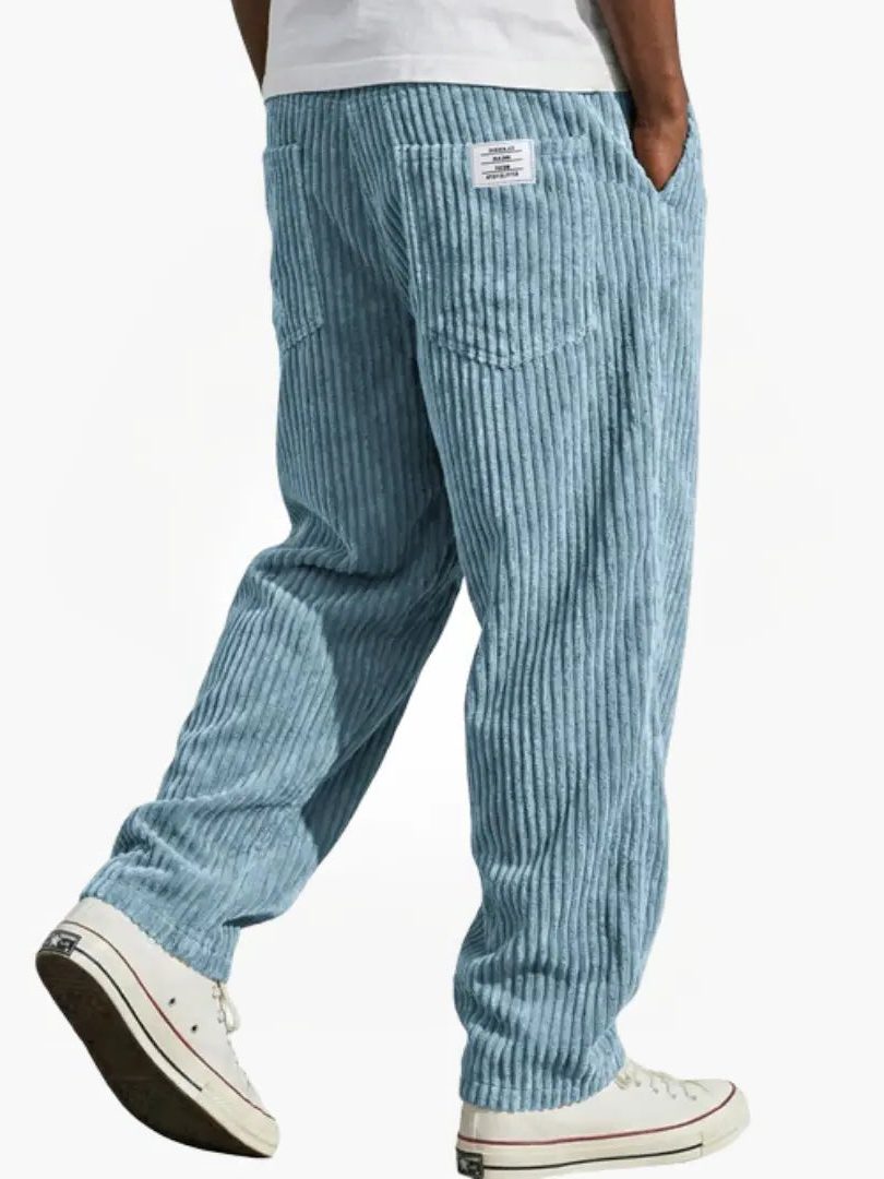 Pantaloni a Coste da Uomo a Gamba Dritta — foto 5