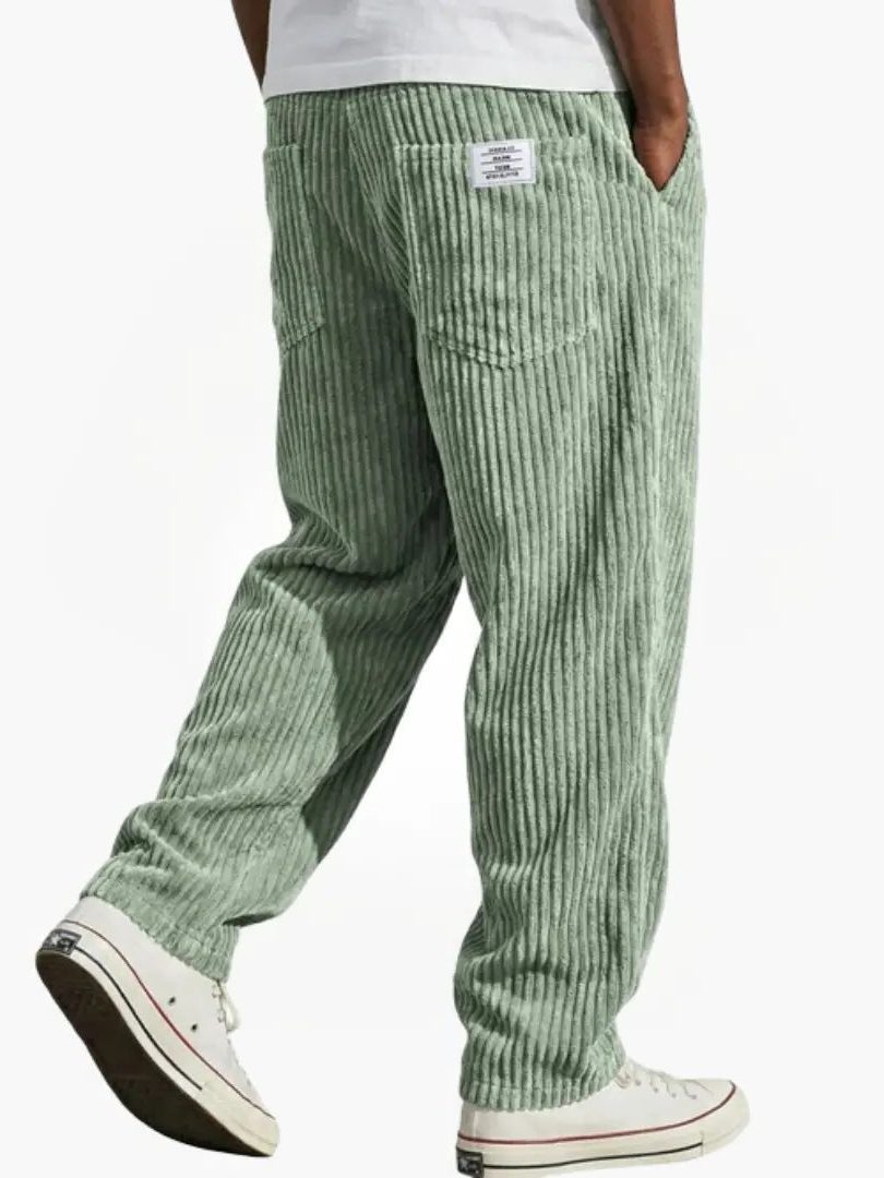 Pantaloni a Coste da Uomo a Gamba Dritta — foto 6
