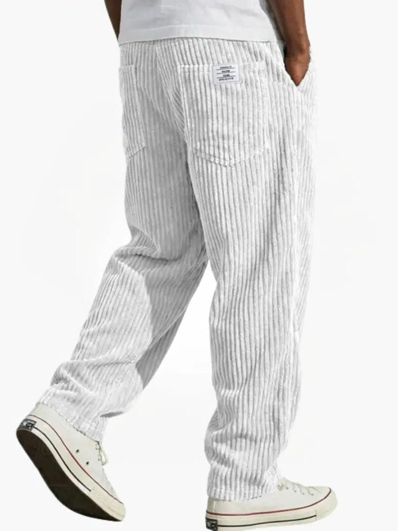 Pantaloni a Coste da Uomo a Gamba Dritta — foto 7