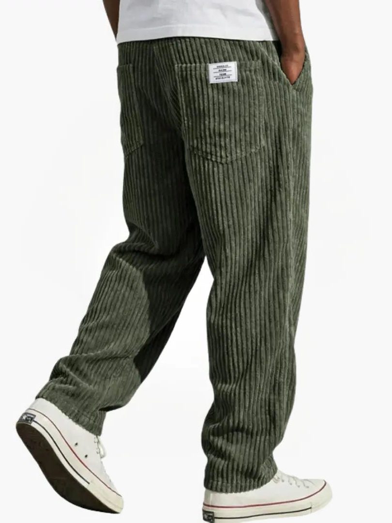 Pantaloni a Coste da Uomo a Gamba Dritta — foto 9