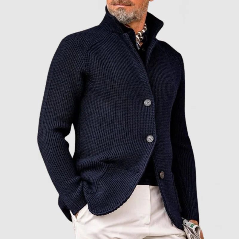 Cardigan a Coste da Uomo con Bottoni — foto 3