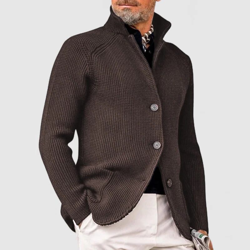 Cardigan a Coste da Uomo con Bottoni — foto 6