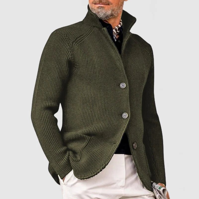 Cardigan a Coste da Uomo con Bottoni — foto 7