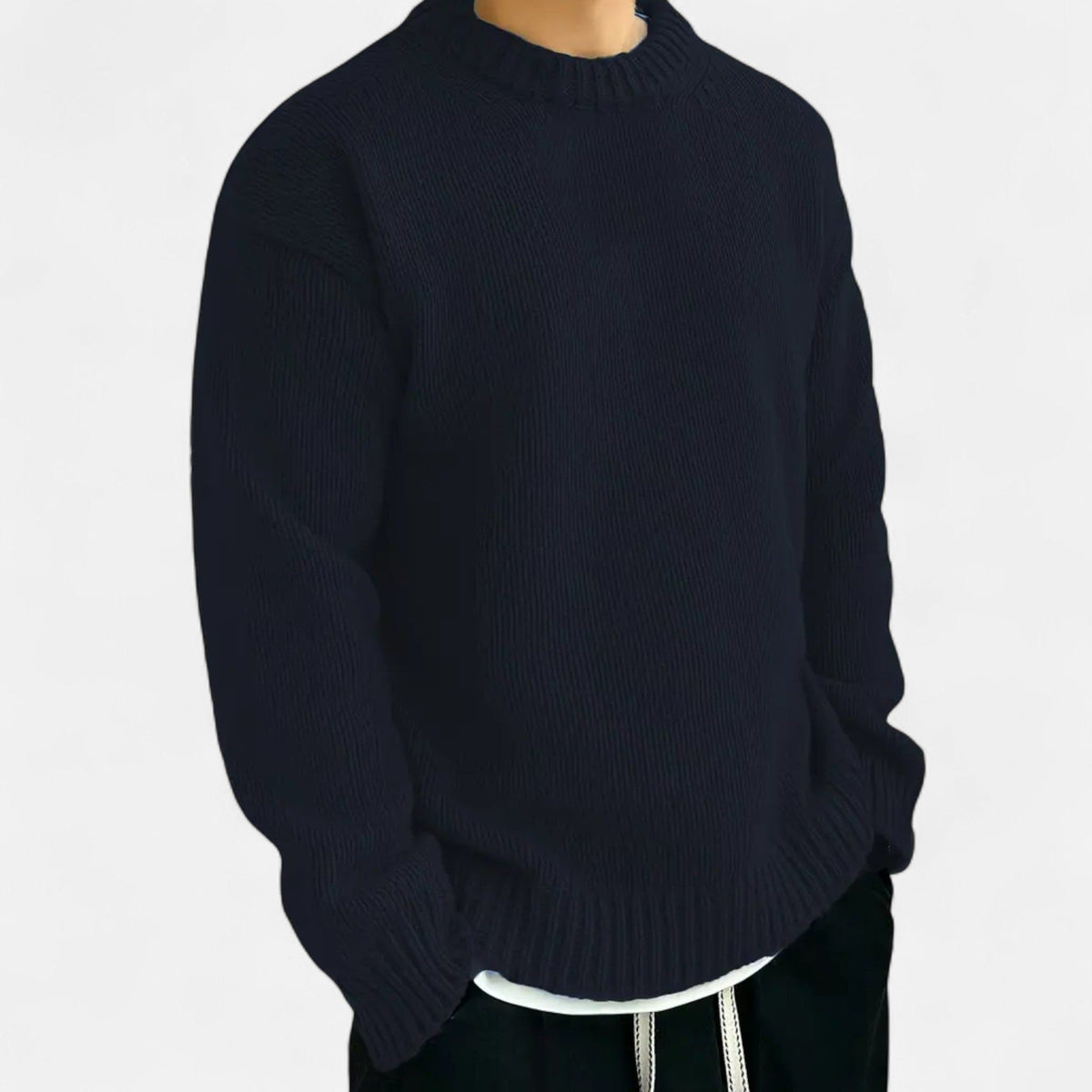 Pullover Girocollo da Uomo a Coste — foto 4