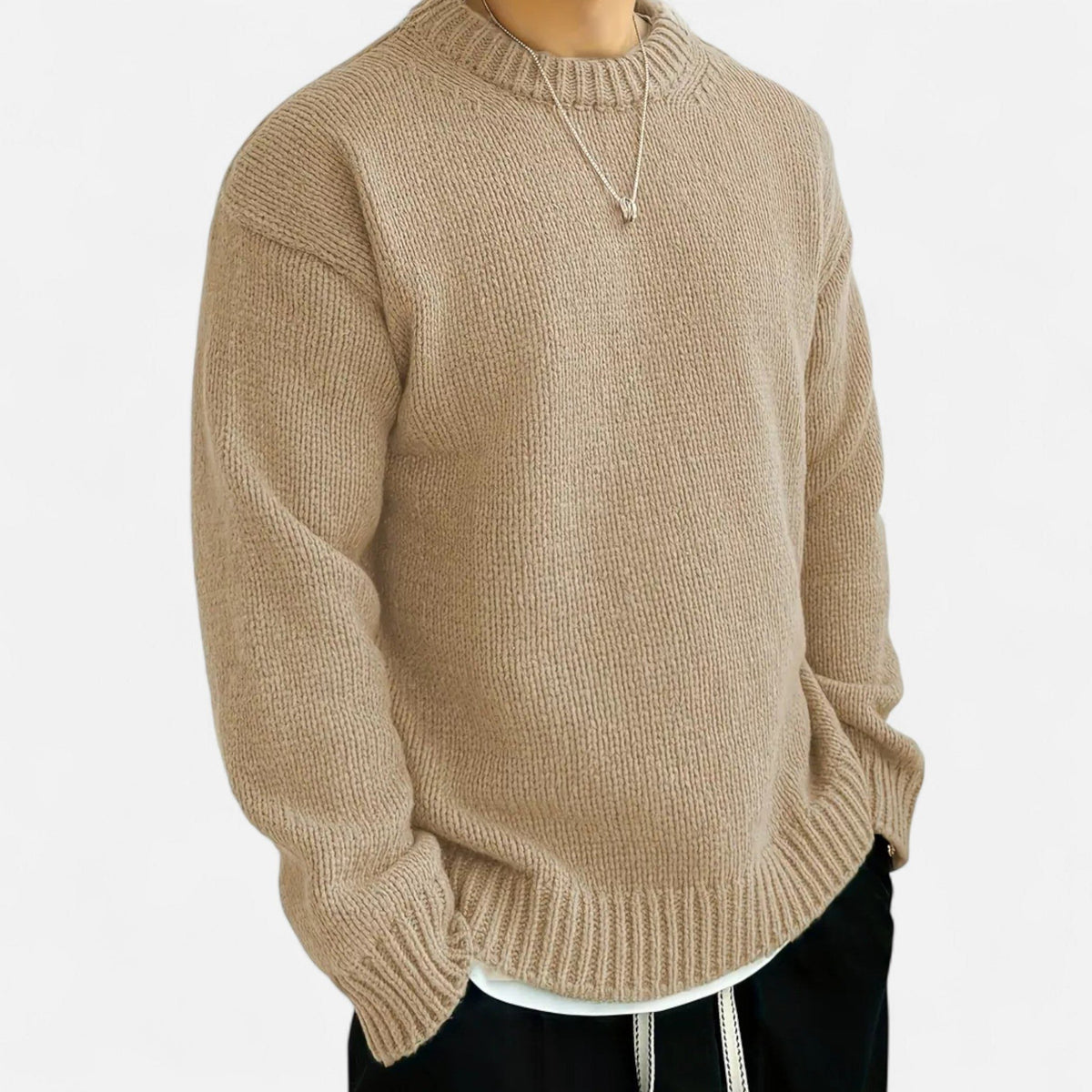 Pullover Girocollo da Uomo a Coste — foto 5