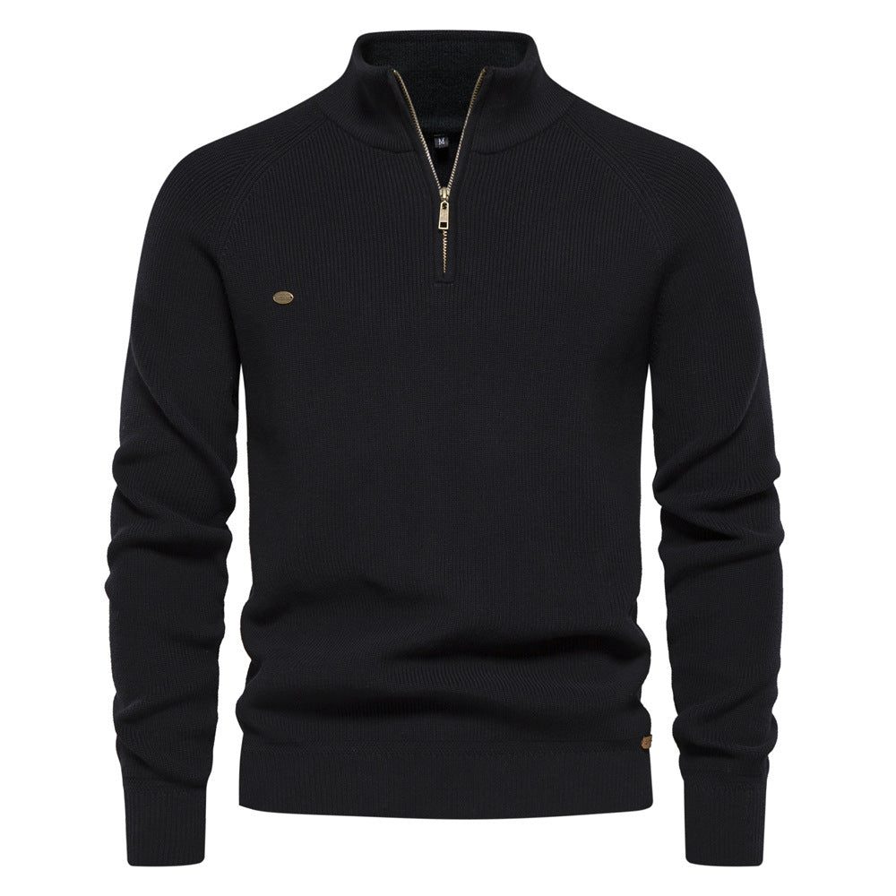 Maglione a Coste da Uomo con Mezza Zip — foto 2