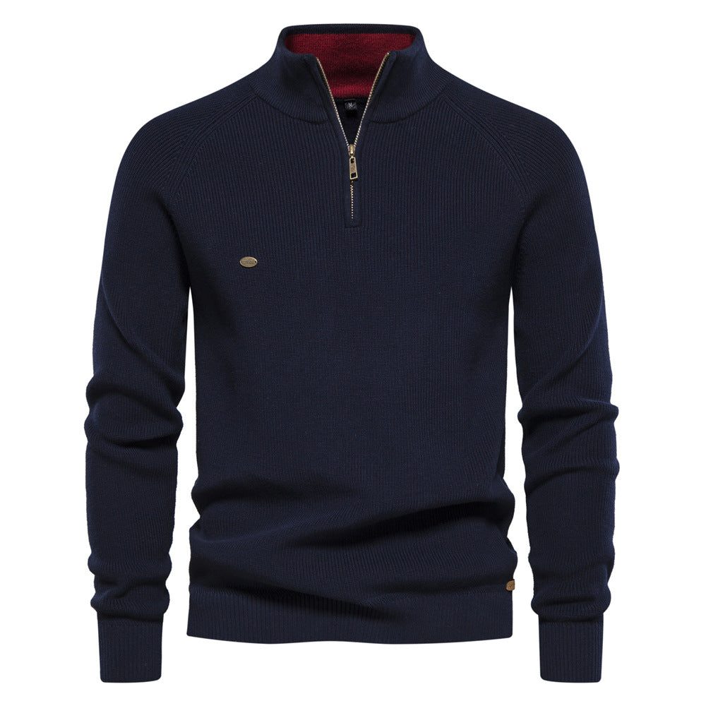 Maglione a Coste da Uomo con Mezza Zip — foto 5