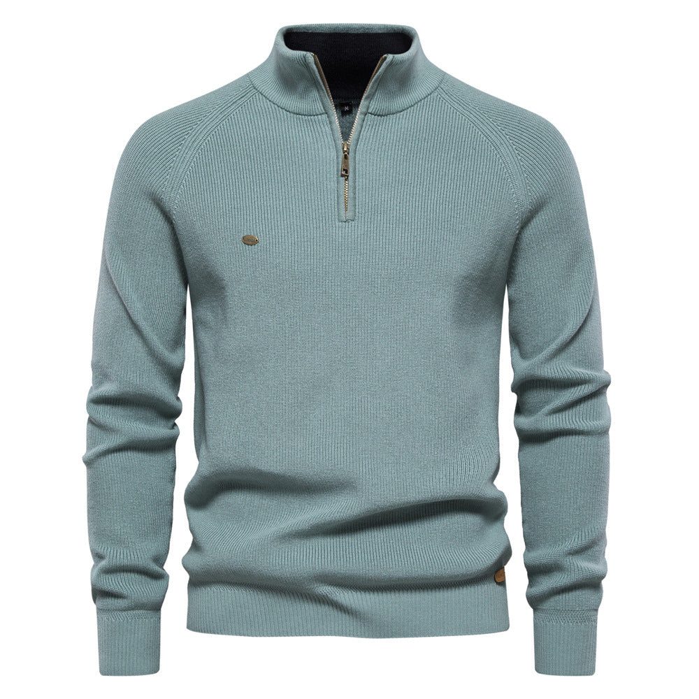 Maglione a Coste da Uomo con Mezza Zip — foto 7