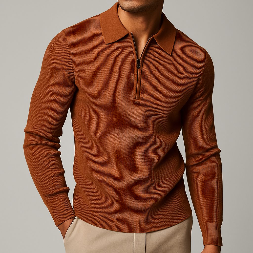 Polo Quarter Zip da Uomo a Costine