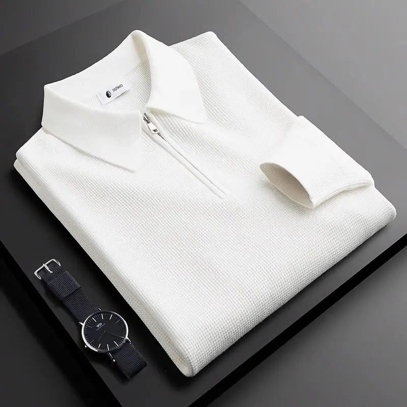 Polo Quarter Zip da Uomo a Costine — foto 2