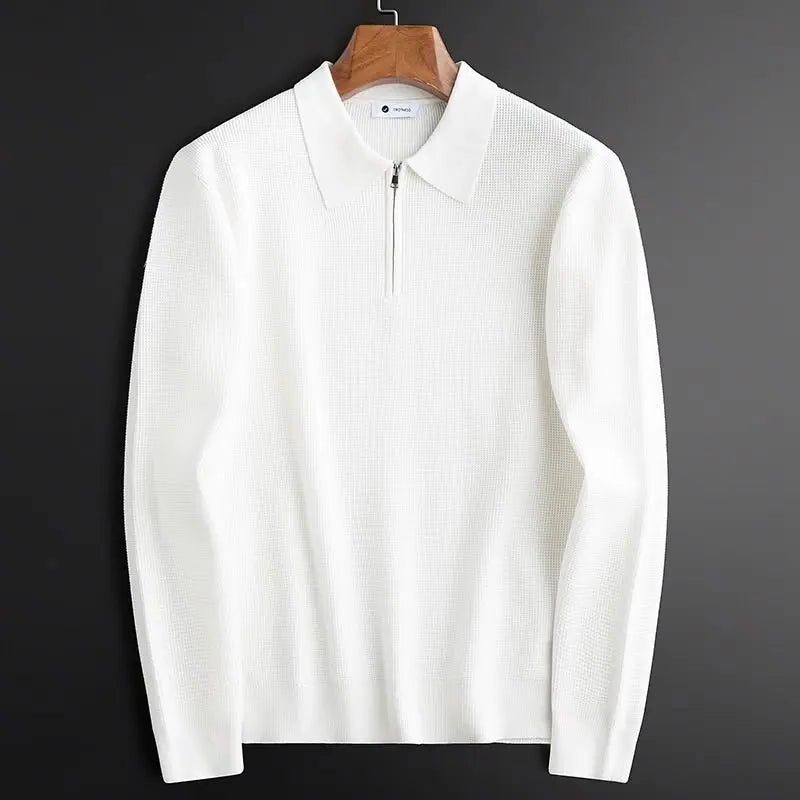 Polo Quarter Zip da Uomo a Costine — foto 6