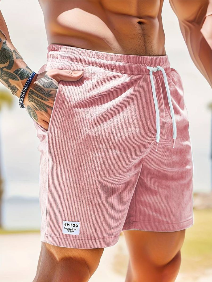 Shorts a Costine da Uomo Tasche a Filetto — foto 10