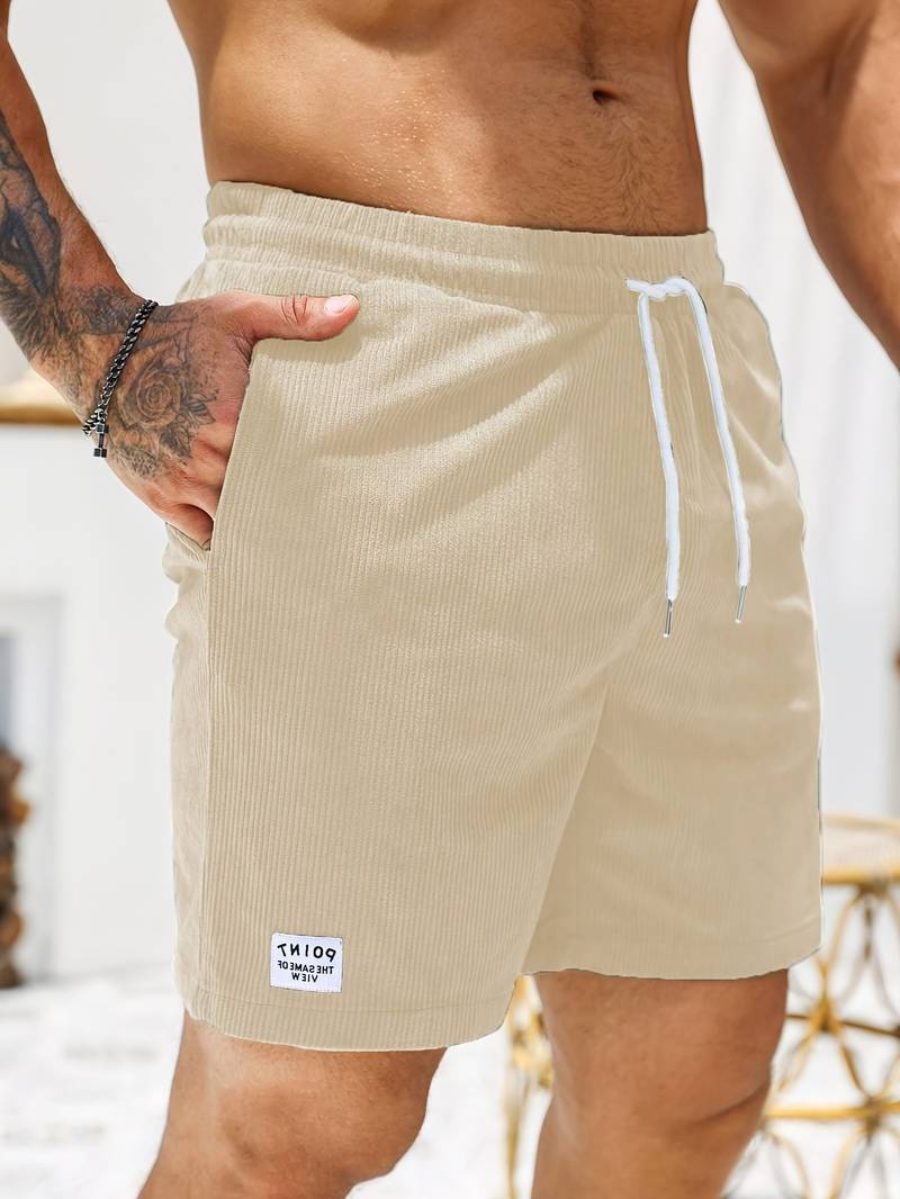 Shorts a Costine da Uomo Tasche a Filetto — foto 6