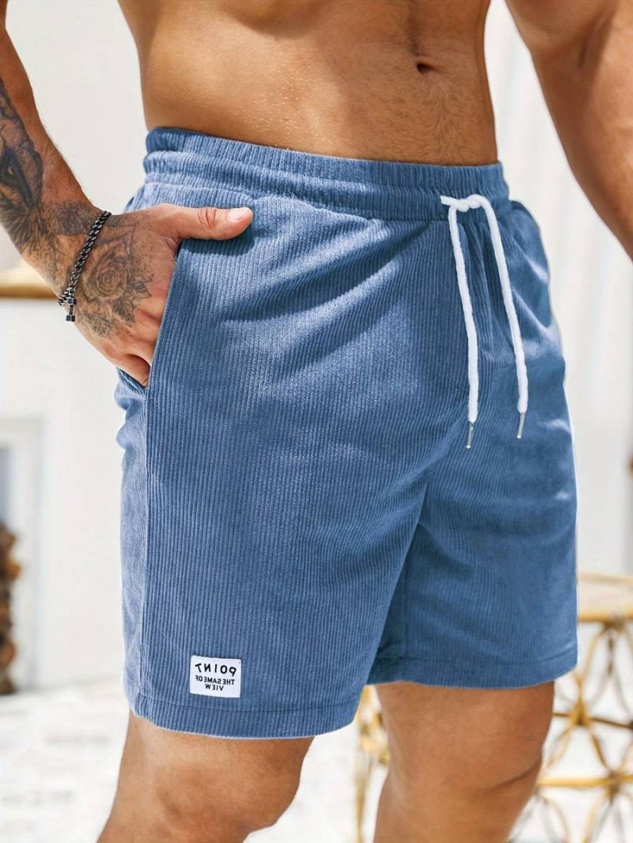 Shorts a Costine da Uomo Tasche a Filetto — foto 7