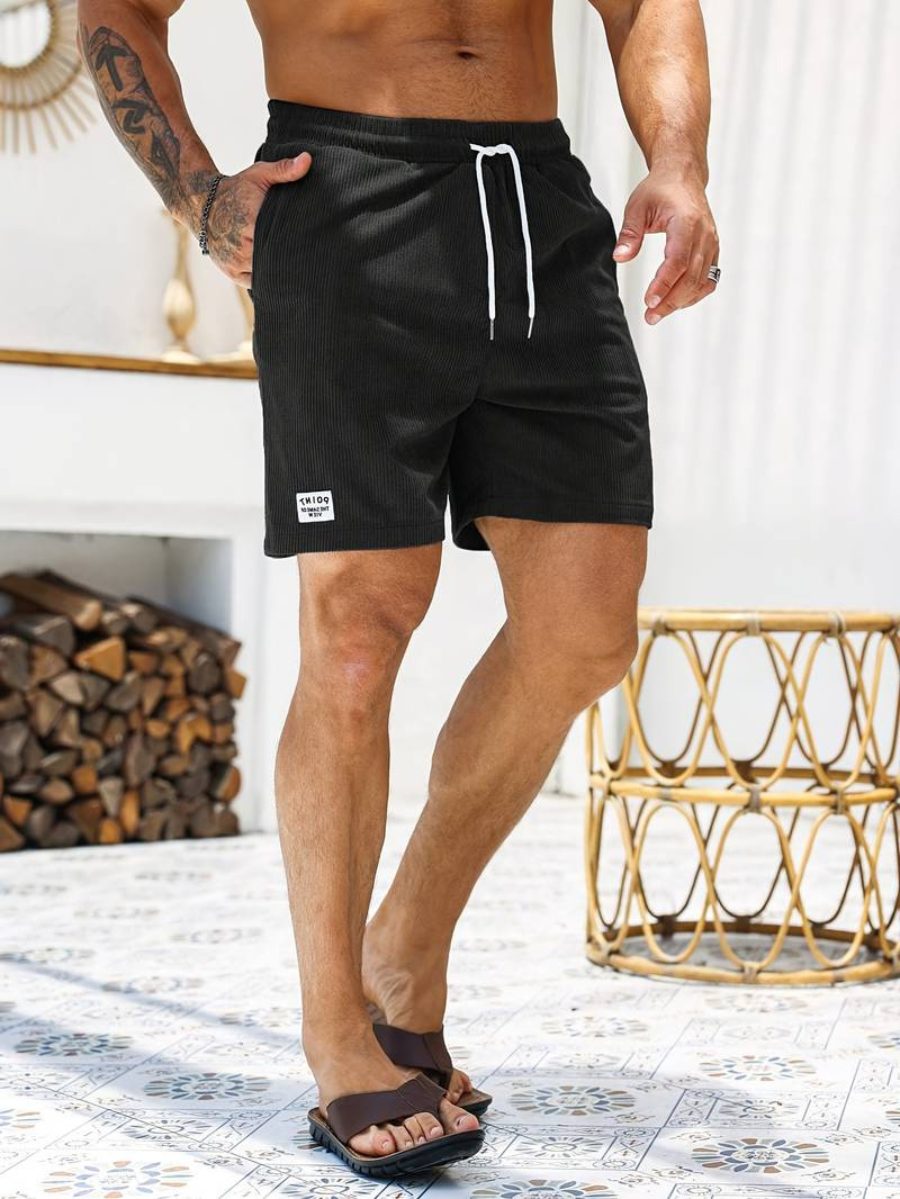 Shorts a Costine da Uomo Tasche a Filetto — foto 8