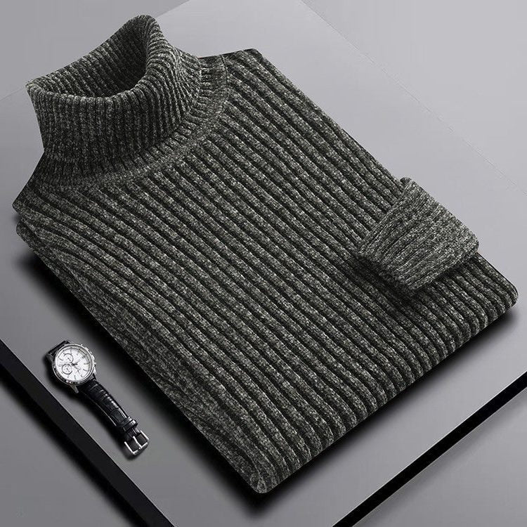 Maglione Dolcevita da Uomo Costine Verticali — foto 4